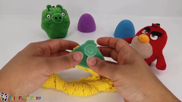 Angry Birds Surprise Eggs with Kinetic Sand смотреть онлайн