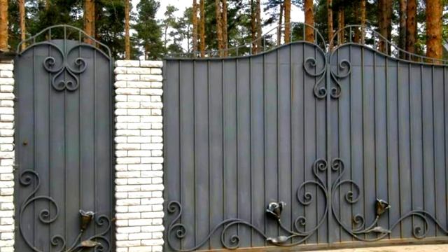 Самые простые кованые ворота калитка фото видео смотреть онлайн