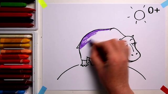 #БЕГЕМОТ #какнарисовать Уроки Рисования Для Детей #howtodraw #HIPPOPOTAMUS #drawforchildren