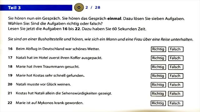 Goethe Zertifikat B1 Hören I B1 Prüfung I Hören B1 ösd I B1 Hören Prüfung Mit Lösungen-7