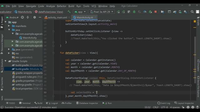 Android Kotlin in sinhala 19 | Age Calculator App full | Using Calendar & Date смотреть онлайн