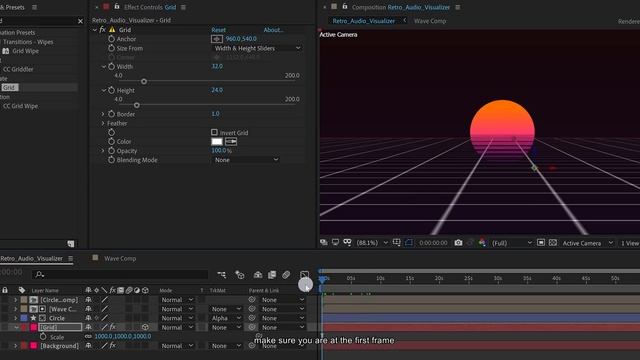 Retro Audio Visualizer in After Effects - After Effects Tutorial - Beginner Tutorial смотреть онлайн