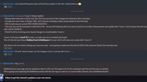 Twitter and Discord Leaks and Information in World Zero on Roblox