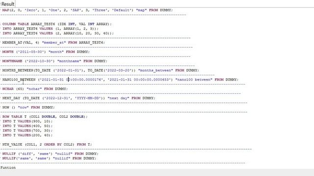 SAP HANA SQL Function | Important SQL Function used in SAP HANA | SQL Function starts with M and N смотреть онлайн