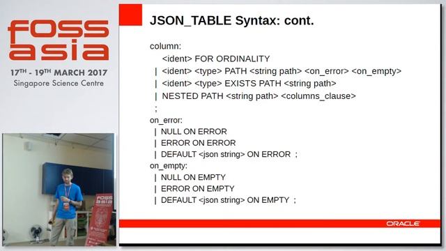 JSON support in MySQL - FOSSASIA 2017 смотреть онлайн