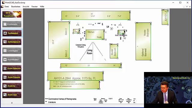 PDF in DWG - OCR von PDF Text - Print2CAD 2017 смотреть онлайн