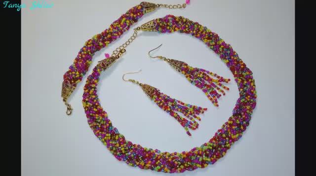 Серьги Кисти из Бисера Своими Руками Мастер Класс! Сережки из Бисера _ смотреть онлайн