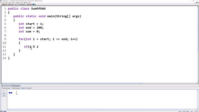Sum Of Odds In Java (1 to 100) смотреть онлайн