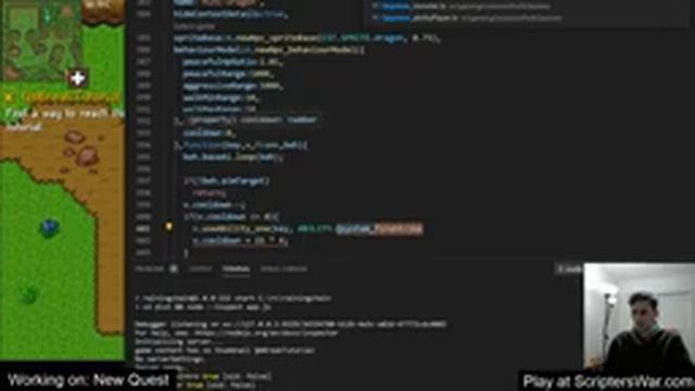 18 - Continuing quest "Break Tutorial" for HTML5 MMO Scripters War смотреть онлайн