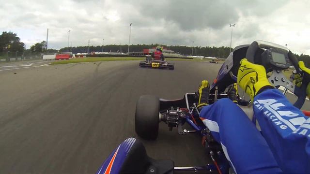 European Championship KZ2 Genk 2014 - Warm-up Onboard With Douglas Lundberg