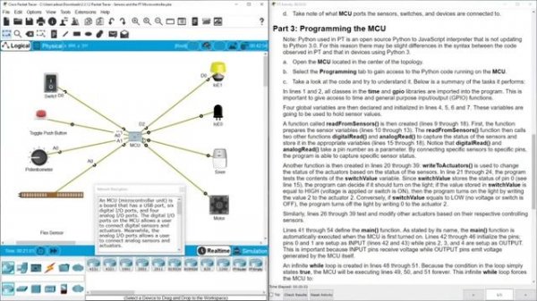 2.3.1.2 Packet Tracer - Sensors and the PT Microcontroller