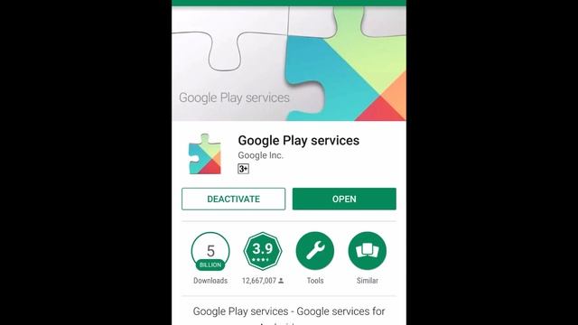 Google Play Services Deactivate