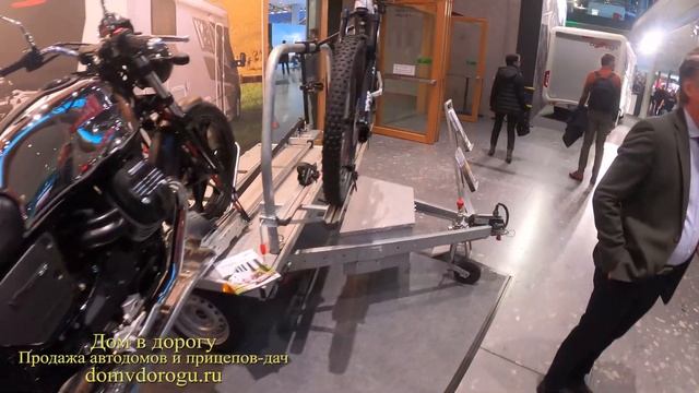 Прицеп для буксировки мотоцикла и велосипеда за автодомом смотреть онлайн