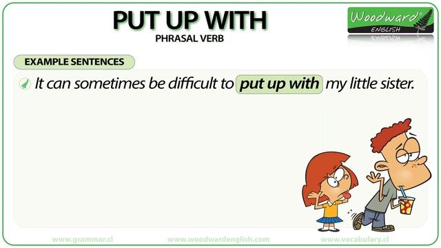 PUT UP WITH - Phrasal Verb Meaning & Examples in English смотреть онлайн
