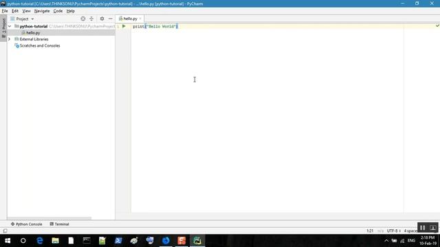 Creating New Project and File in PyCharm Edu смотреть онлайн