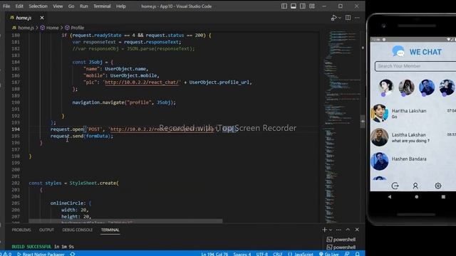 Mobile Application Development | React Native Chat App | Home Screen смотреть онлайн