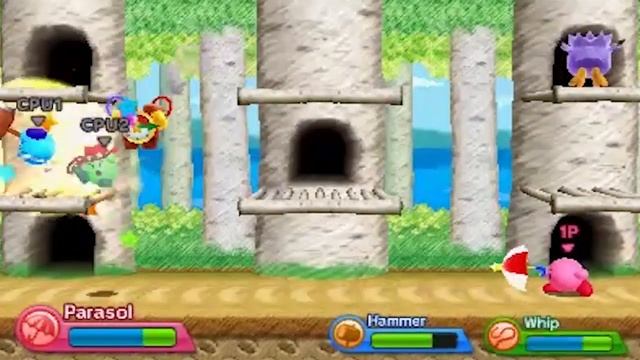Kirby Triple Deluxe - Kirby Fighters (Very Hard) Walkthrough Part 8 - Parasol Ability смотреть онлайн