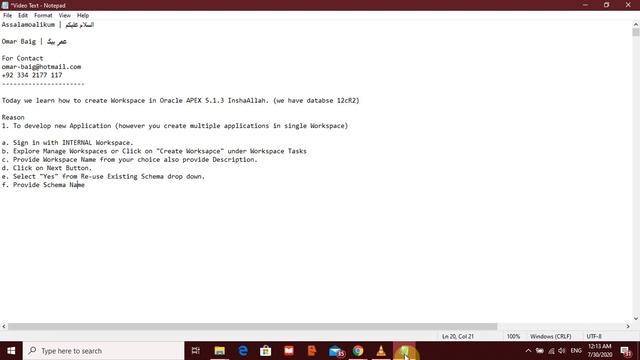 How to Create Workspace in Oracle APEX 5.1.3 4K смотреть онлайн