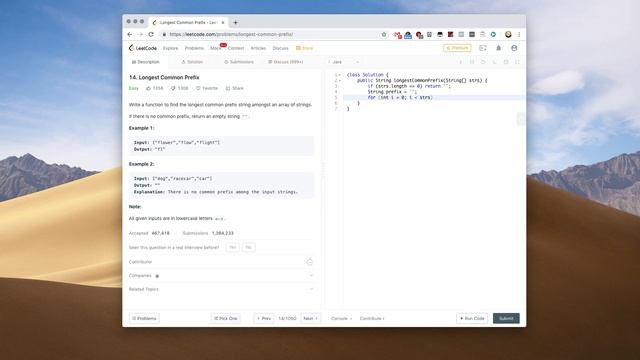 LeetCode: Longest Common Prefix смотреть онлайн