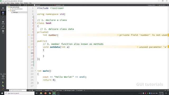 3 - Qt with C++ Class and Methods - ( Qt Creator ) смотреть онлайн