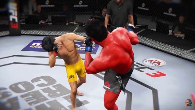 BRUCE LEE VS THE RED HULK 2K18 MONUMENTAL FIGHT!!! | EA Sports UFC 3 смотреть онлайн