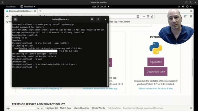 Kolibri on Fedora PI using the PIP install method смотреть онлайн