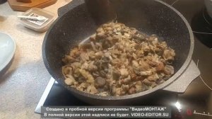 Жареная капуста с грибами. Полезное питание.