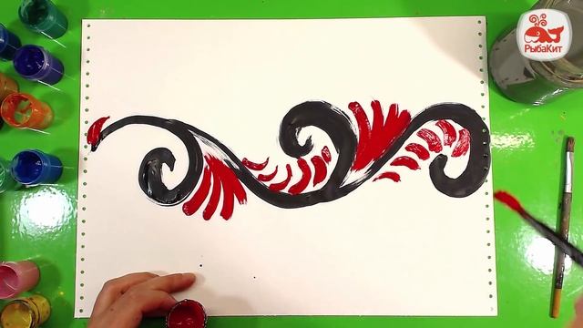 ОРНАМЕНТ русский народный для детей / рисуем красками смотреть онлайн