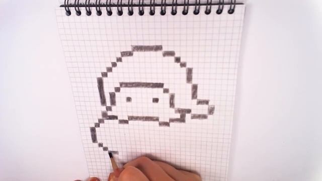 РИСУНКИ ПО КЛЕТОЧКАМ - ДЕД МОРОЗ | Pixel Art - Простые рисунки Новый Год смотреть онлайн