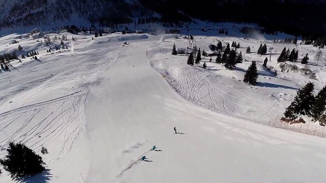 SKI CARVING - PASSO SAN PELLEGRINO - SKI INSTRUCTOR - DRONE HD смотреть онлайн