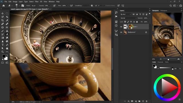 Photoshop Manipulation ~ Mix [Cappuccino And Stairs] Blending