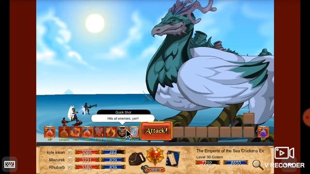 DragonFable Sea Chicken EX (Pirate Gang no deaths strategy) смотреть онлайн