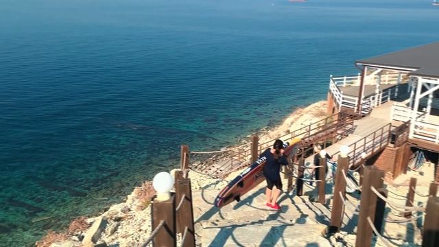 SUP серфинг в Геленджике. Прогулка до корабля Рио (RIO) с. Кабардинка. смотреть онлайн