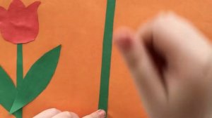 Аппликация из цветной бумаги тюльпаны. Поделки для детей