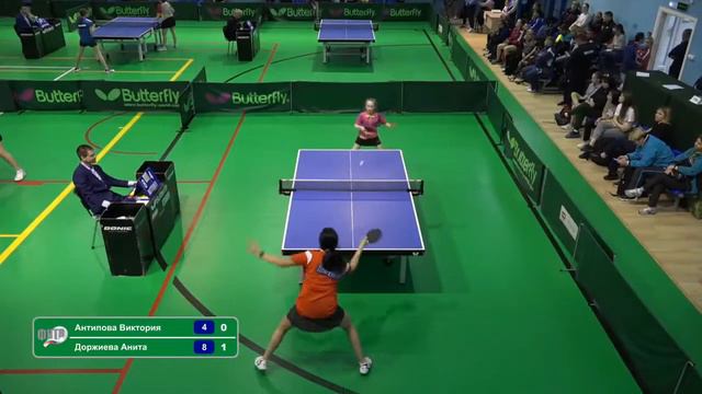 Антипова Виктория - Доржиева Анита. Настольный теннис смотреть онлайн