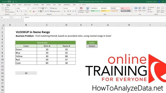 How to Use VLOOKUP in Named Range смотреть онлайн