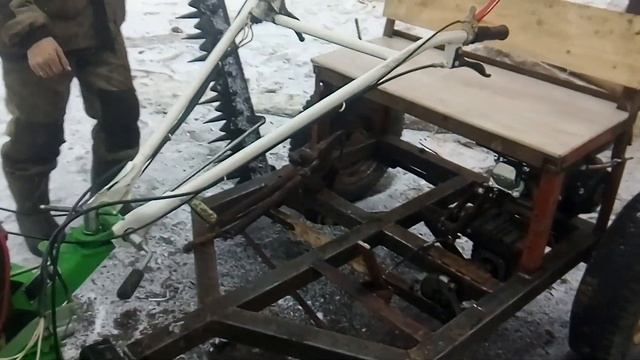 самодельная сегментовая косилка с мотором смотреть онлайн