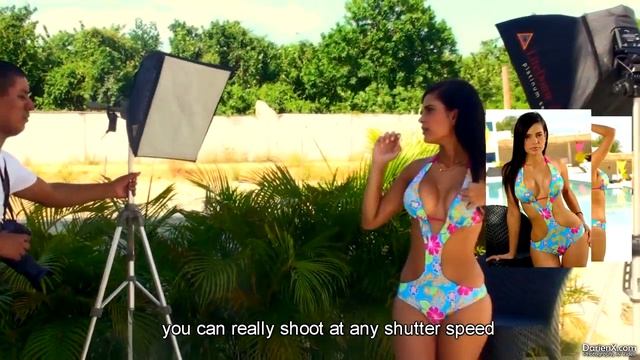 DarienX showing photoshoot techniques with a Sony R1 with Mariell Andreina смотреть онлайн