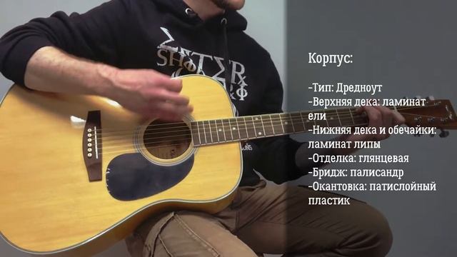Бюджетная акустическая гитара, дредноут, HOMAGE LF-4111 N. Демо смотреть онлайн