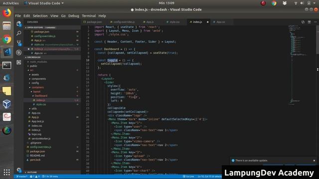 React Dashboard Ant Design - 03 Membuat Layout Part 2 смотреть онлайн