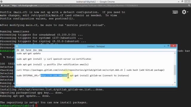 How to INSTALL GITLAB on UBUNTU LINUX with GOOGLE CLOUD platform 2019 смотреть онлайн