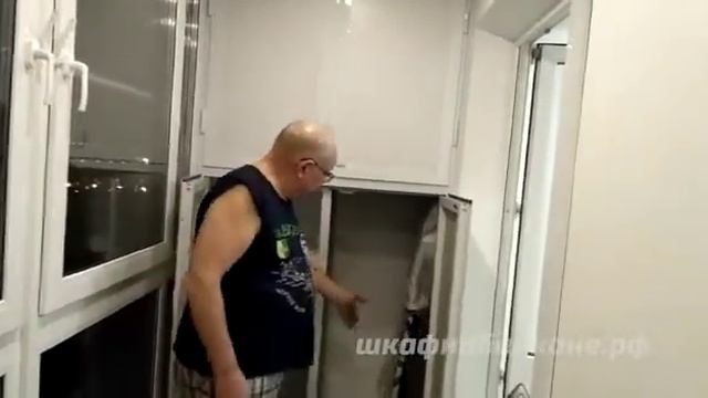 Прекрасный распашной Шкаф на Балконе, из Металлопластика. Для Александра!!! смотреть онлайн