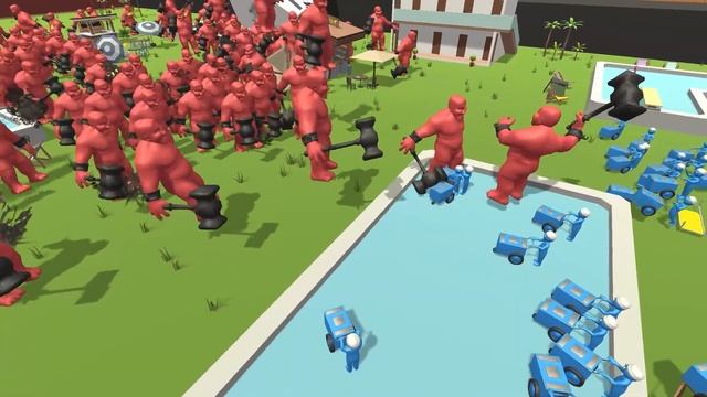 Can Tactical Ice Cream Cart Team Protect Pool From Monster Attacks - Gummy Dummy Battles смотреть онлайн