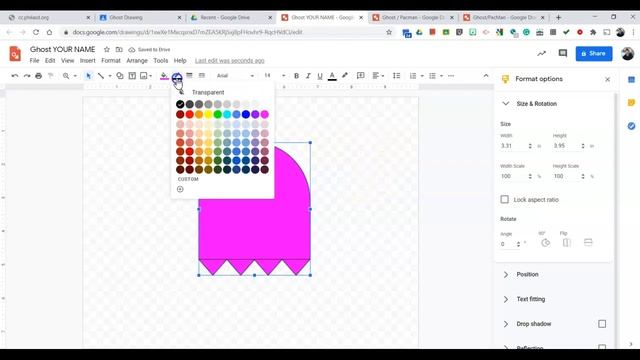 How to Draw Pacman Ghost in Google Draw смотреть онлайн
