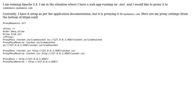How do I proxy requests to a subdomain to a different port on the same IP? смотреть онлайн