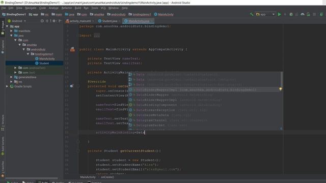 Android Data Binding Tutorial : 3 Data Binding For Text Views смотреть онлайн