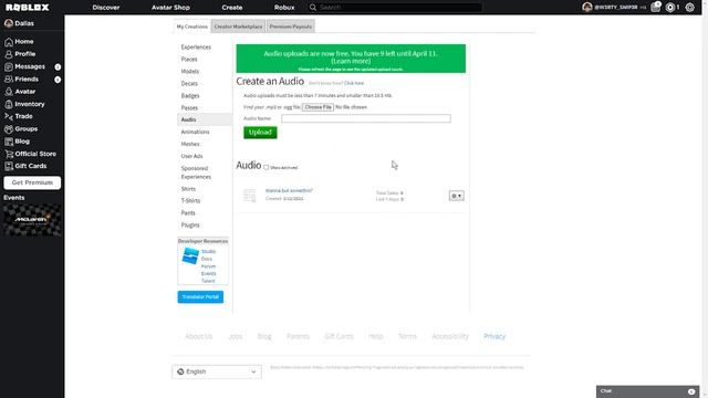 How To Upload Audio in Roblox! #shorts смотреть онлайн