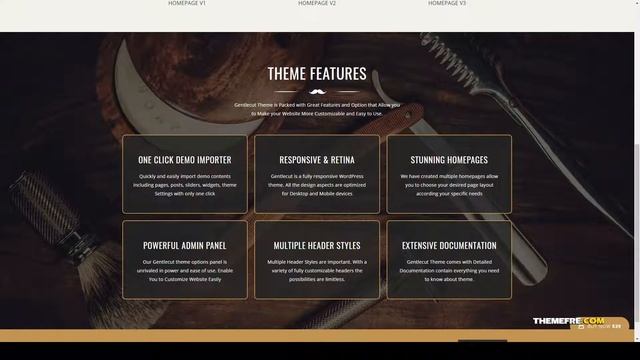Gentlecut - Hair Salon and Barbershop WordPress Theme hair salon Easy Create Website смотреть онлайн