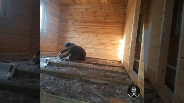 Тёплый пол без электричества. "Сэндвич" пол, для дома на свайном фундаменте. смотреть онлайн