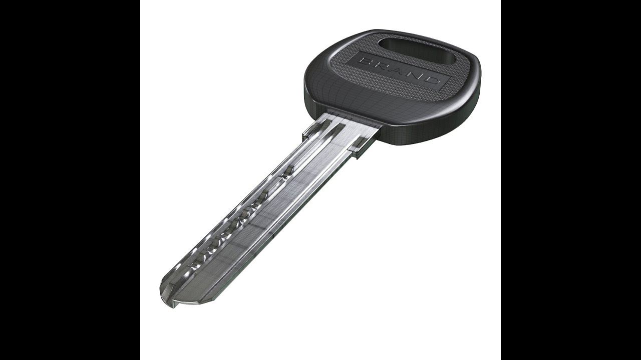 Realistic key 3d model.